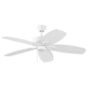 Cartrella 52 in. Indoor/Outdoor Matte White Ceiling Fan with Pull Chains and Downrod Included (1008544412)