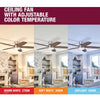 HOME DECORATORS COLLECTION 68004 68" Ventilador de Techo LED Negro Mate con Control Remoto | MiOfertas