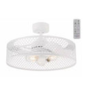 Biscoe 24 in. Indoor/Outdoor Matte White Ceiling Fan with Light and Remote Control Included (1008669855)