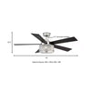 HOME DECORATORS COLLECTION YG862-PN 52" Ventilador de Techo Graymont Níquel Pulido con Luz y Control | MiOfertas