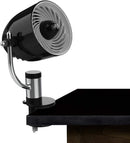 Personal Air Circulator Clip On Fan with Multi-Surface Mount (Black)
