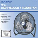 3 - Blade High Velocity Fan (Black)