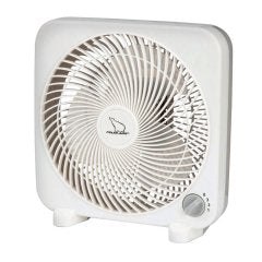 9" 3 Speed Box Fan (White)