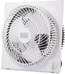 9" Frameless Tabletop Box Fan (White)