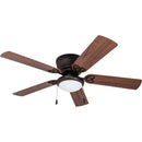 52" Low Profile Ceiling Fan with Light - Bronze