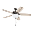 52" 5 Blade Bowl Ceiling Fan (Bronze)