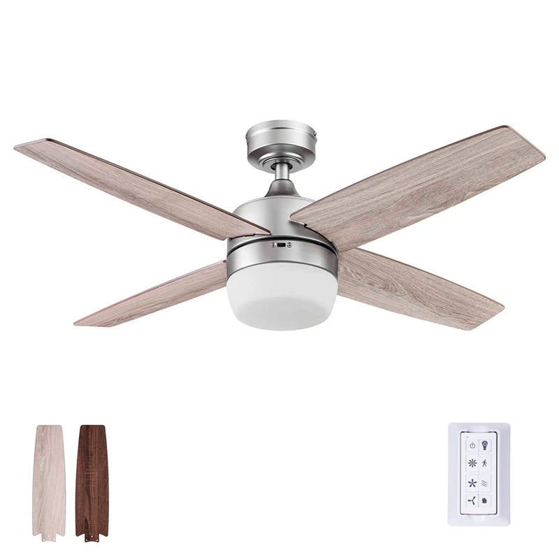 44" 4 Blade  Atlas Pewter Remote Control Ceiling Fan