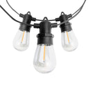 54FT (48+6) 16 LED Bulbs Solar String Lights Outdoor Waterproof with USB Port & Remote Control