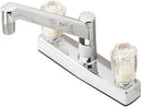Two Handle Kitchen Faucet, Plastic, Chrome (Certified Refurbished)