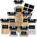Airtight Food Storage Container Set - Black (7 Pc Set)