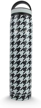 20 fl Oz Stainless Steel Sip & Stash Bottle - Black & White