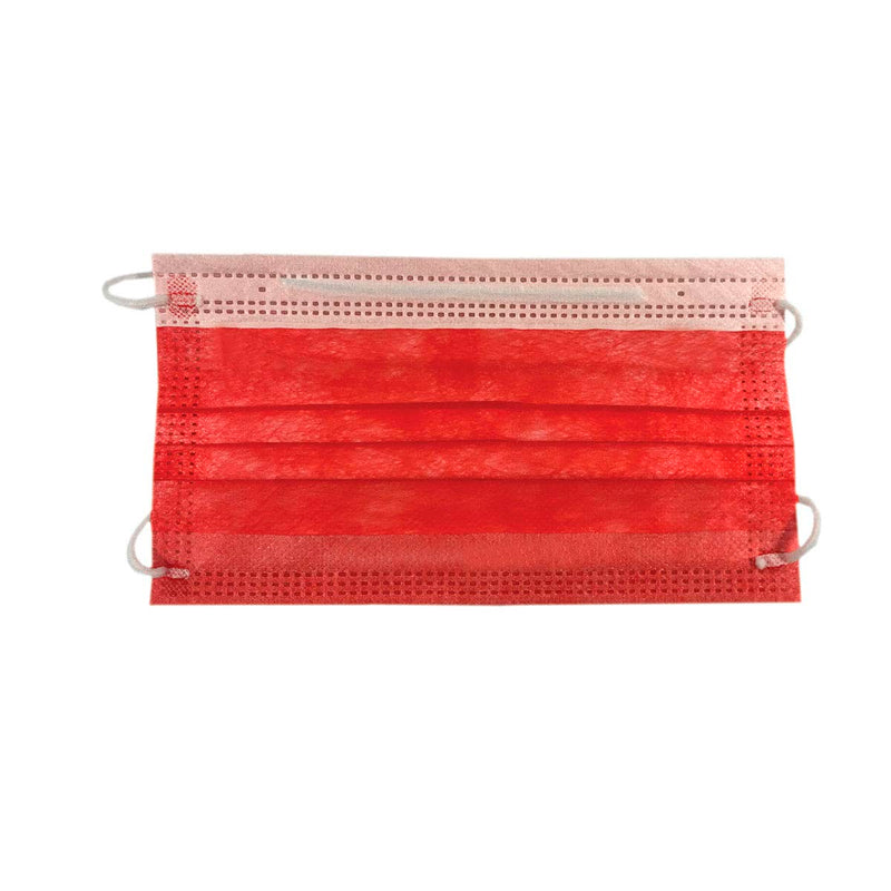 3Ply Ruby Red Disposable Kids Face Mask (50 Pcs)
