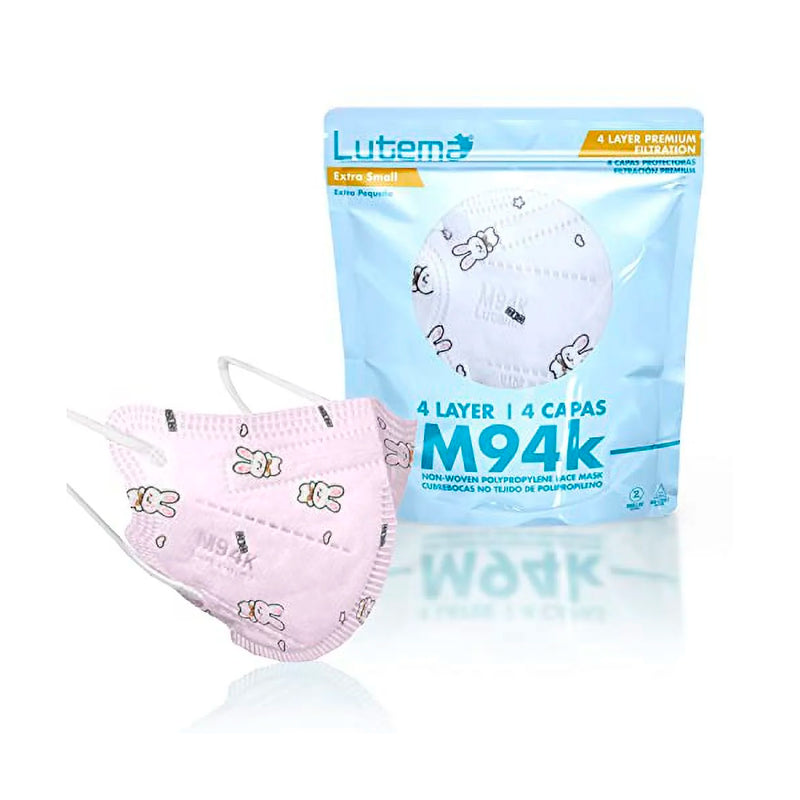 M94k Pink W/Little Bunnies Lutema Disposable Face Mask (10 Pcs)