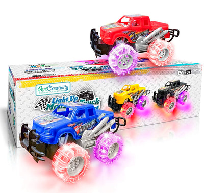 Light Up Monster Trucks Toy 2 - Pack (Black & Yellow)