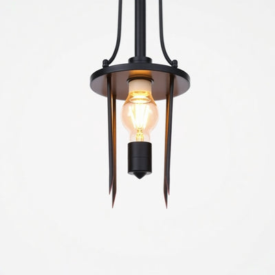 Hampton Bay HD7892A 21.88" Lámpara Semifija Negra Mate y Dorada 4 Luces — imagen 1
