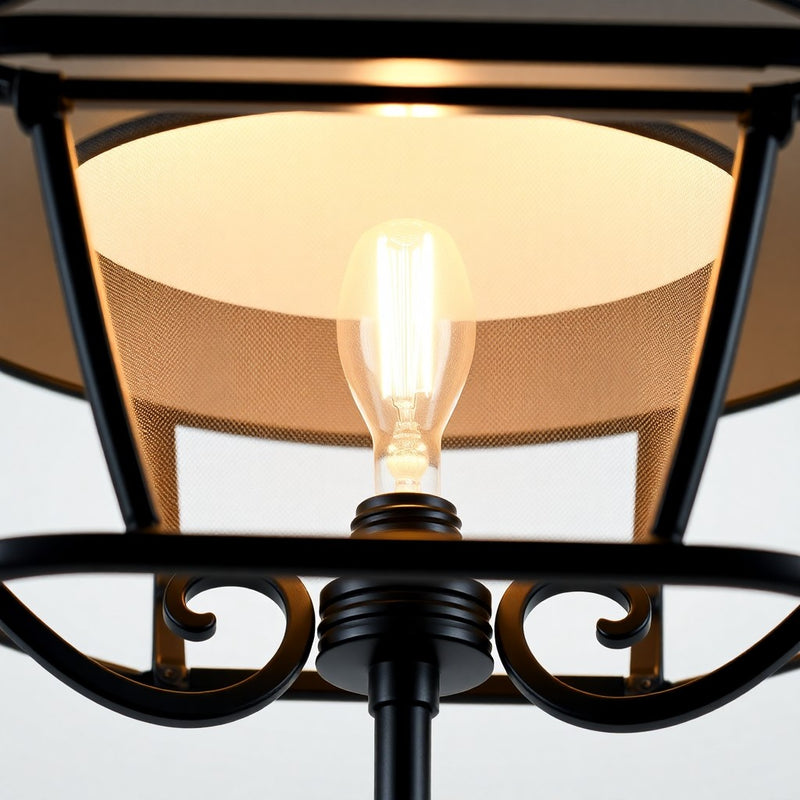 Hampton Bay DSHD19576V2 31" Lámpara de Tocador Negra Mate 4 Luces Vinton Place — imagen 1