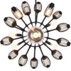 Home Decorators Collection 34979-HBB 24" Lámpara de Tocador Kristella Negra Mate con Cristales — imagen 3