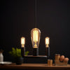 Home Decorators Collection KNR1303A/BK 24" Lámpara de Tocador Industrial Negra 3 Luces — imagen 2