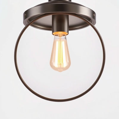 Hampton Bay HB3676-34 14.25" Lámpara de Tocador Bronce Aceitado con Pantallas de Cristal — imagen 1