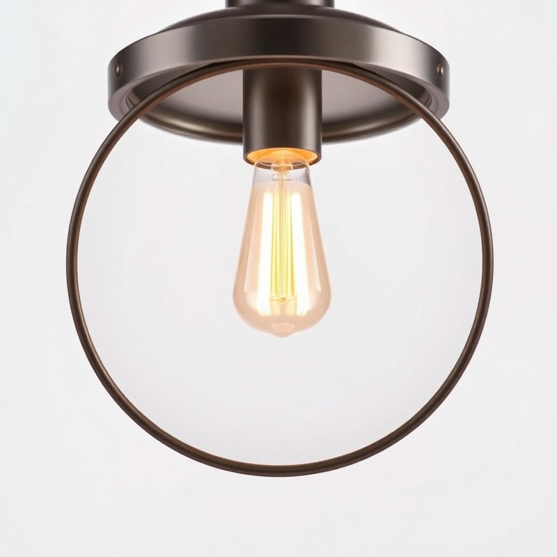 Hampton Bay HB3676-34 14.25" Lámpara de Tocador Bronce Aceitado con Pantallas de Cristal — imagen 1