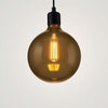 Hampton Bay LCF8902AM-01/MB 15" Lámpara Colgante Globo Negro Mate Vidrio Transparente — imagen 1