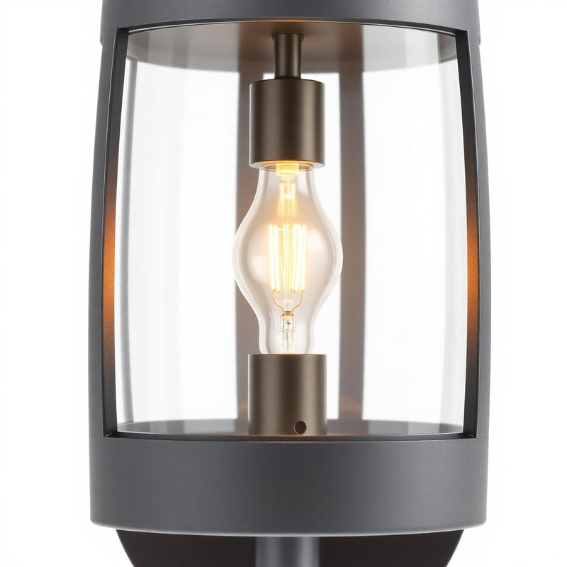 Hampton Bay KSF1301AX-01 Lámpara de Pared Richland Madera Gris Vidrio Semillado — imagen 1