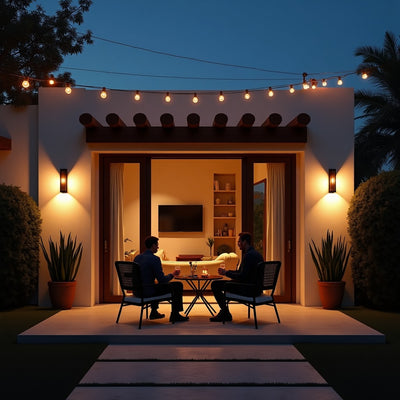 Home Decorators Collection HDP99225BLU 30" Candelabro Exterior Azul de 4 Luces — miofertas.com.mx