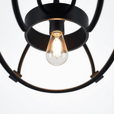 Home Decorators Collection 35267-HBOB Lámpara Colgante Rollins 3 Luces Jaula Negra — imagen 1