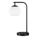 21.5 in. Frazier Table Lamp Black Milk Glass Shade- 1008718385