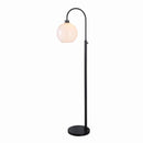 Highstone 63 in. Black Indoor Floor Lamp with Opal Globe Shade- 1008393290