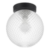 Hampton Bay 24137-004 8" Lámpara de Techo Empotrada Negra con Pantalla de Vidrio Prismático | MiOfertas