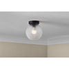 Hampton Bay 24137-004 8" Lámpara de Techo Empotrada Negra con Pantalla de Vidrio Prismático | MiOfertas