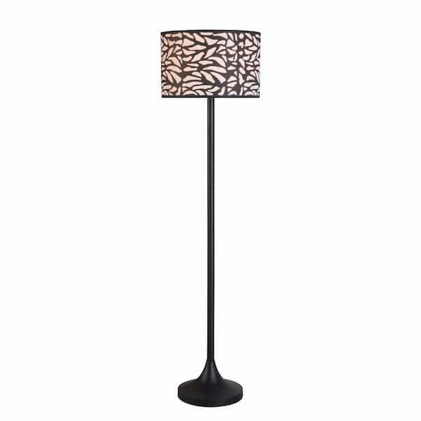 Lindley 59.5 in. Black Outdoor/Indoor Floor Lamp- 1008257456