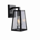 Panola 10.88 in. 1-Light Black Outdoor Sconce Wall Lantern - 1008480635