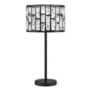 Kristella 24 in. Black Table Lamp with Chrystal Shade- 1008848740