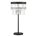 North Falls 26 in. Black Table Lamp with Crystal Shade- 1008848819