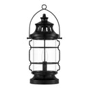 Rimgate 15.5 in. 1-Light Black Lantern Indoor Table Lamp with Clear Glass Shade- 1009096408