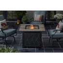 Kendrick 39.96 in. W 55000 Btu Black Steel Propane Outdoor Fire Pit with Fire Glass