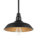 Bell Ridge 10 in. 1-Light Black Outdoor Mini Pendant - 1008480555
