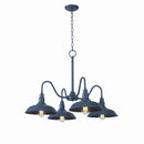 Bell Ridge 30 in. 4-Light Blue Outdoor Chandelier - 1008480636