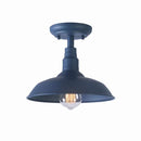 Bell Ridge 10 in. 1- Light Blue Semi-Flush Mount - 1008480664