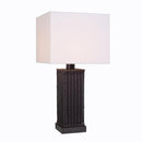 Edgehill 27.25 in. Square Brown Outdoor/Indoor Table Lamp- 1008380554