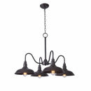 Bell Ridge 30 in. 4-Light Brown Outdoor Chandelier - 1008480609