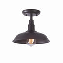 Bell Ridge 10 in. 1-Light Brown Semi-Flush Mount - 1008523273