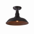 Bell Ridge 18 in. 1-Light Brown Semi-Flush Mount - 1008480493