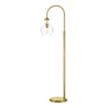 Bakerston 60 in. Brushed Brass Arc Floor Lamp with Clear Glass Shade- 1008088513 | HD19565FL2 | MiOfertas