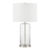Waterton 23.88 in. 1-Light Brushed Nickel Indoor Table Lamp with Fabric Lamp Shade- 1009099056 | RS2 | MiOfertas