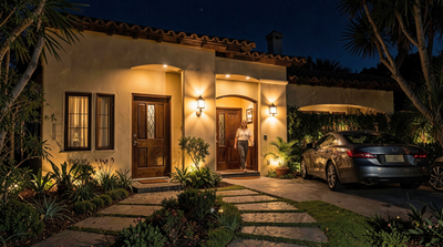 Plafón Semi-Empotrado Home Decorators Collection Bell Ridge 18 pulg. 1 Luz Teal HDP99205TEAL