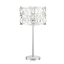 Kristella 24 in. Chrome Table Lamp with Crystal Shade- 1008848823