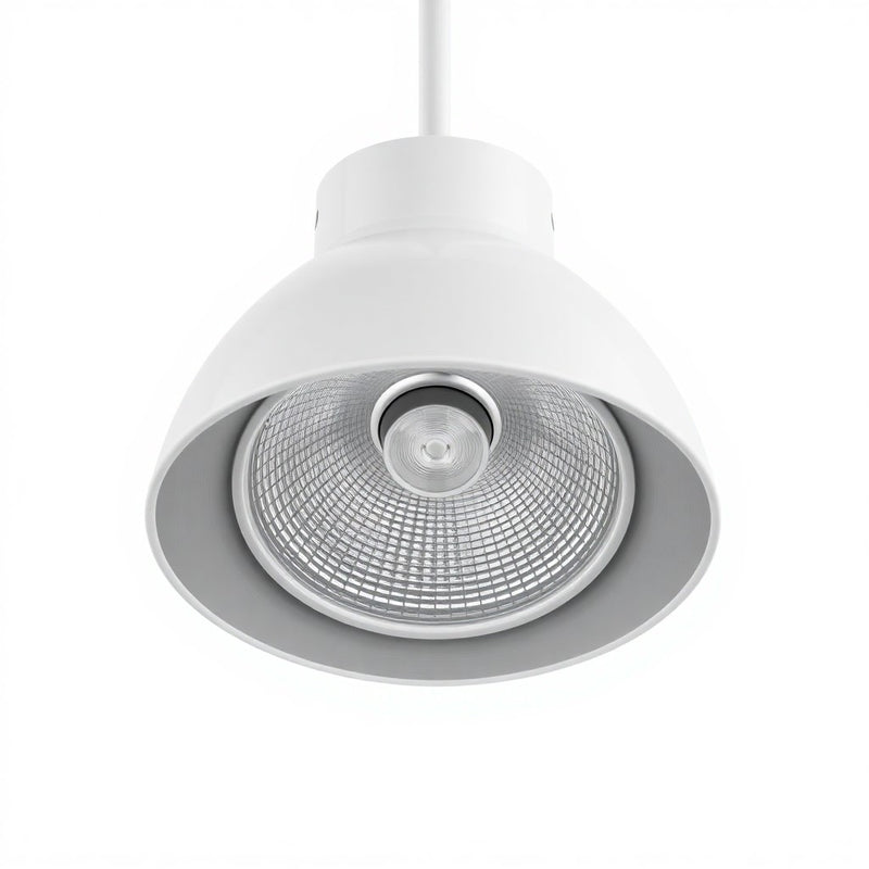 Hampton Bay HD5887E5 13" Lámpara de Techo Empotrada Plateada con Pantalla de Ratán Blanco — imagen 1